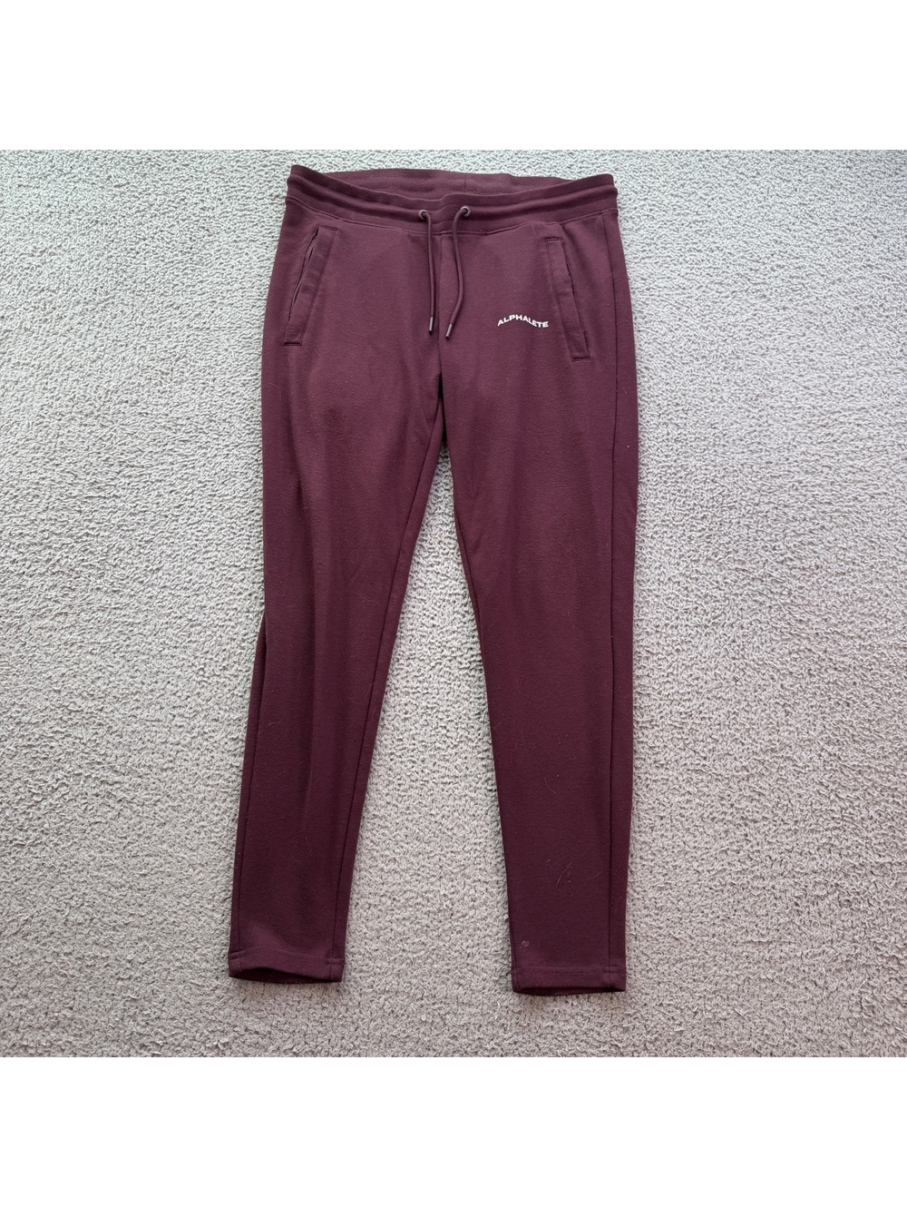 Alphalete Men LDB Joggers Small Burgundy Learn More Dream More Be More Gym Pants